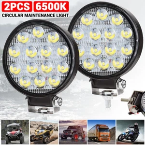 2x LED Work Light Flood SPOT Lights For Truck Off Road Tractor ATV Round 48W - Picture 1 of 16