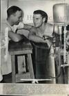 1949 Press Photo Doak Walker In Whirlpool Bath With Trainer Wayne Rudy In Dallas