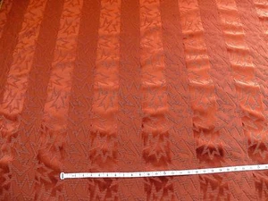 By yard Lee Jofa/groudnworks Calypso Jazzy Cut Velvet “russet” Orange MSRP $296 - Picture 1 of 5
