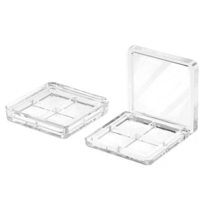 2x Empty Eyeshadow Pallet 4 Grids Eye Shadow Lipstick Storage Case Box - Picture 1 of 12
