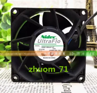 1PC Nidec 8038 12V 2.84A V80E12BUA7-07 8cm High air volume violent fan - Image 1 of 3