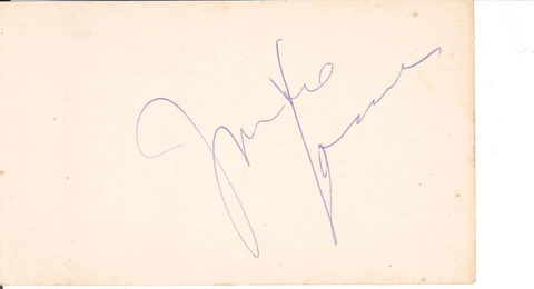FRANKIE LAINE d. 2007 Signed 3X5 Index Card Singer/Rawhide COA Cover