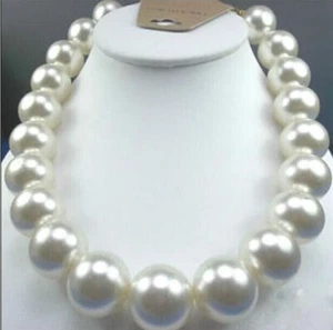 Huge 17"13-17mm South Sea Genuine White Round Pearl Necklace with blemishes - Picture 1 of 1