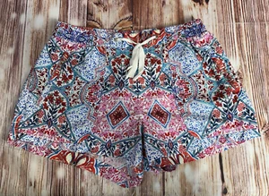 Pantalones Cortos Gap Para Mujer Talla Pequeña Floral Paisley Mezcla de Lino Cordón 28x2.75 - Imagen 1 de 8