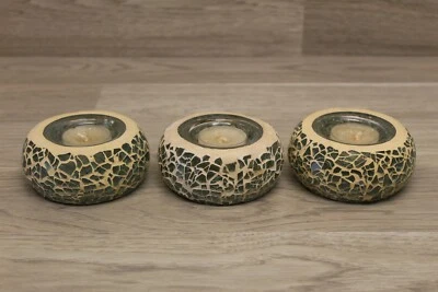 Yankee Candle Mosaic Tea Light  Votive Candle Holders & Tea Lights 3PC LOT  EE - Image 1 of 4