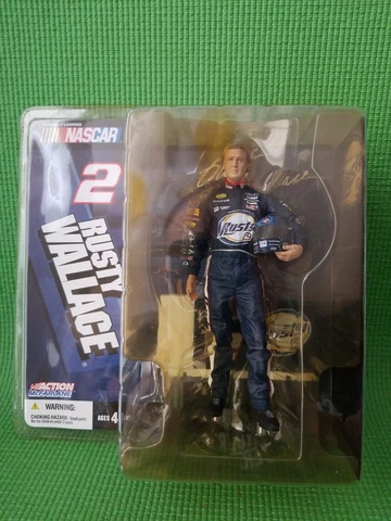 MCFARLANE NASCAR #2 RUSTY WALLACE SERIES 4 BLUE FIRESUIIT NO GLASSES FIGURE Cover