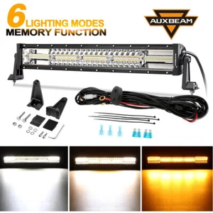 Auxbeam 22''Strobe Light Bar Amber White Off-road Warning Emergency Strobe Light - Picture 1 of 11