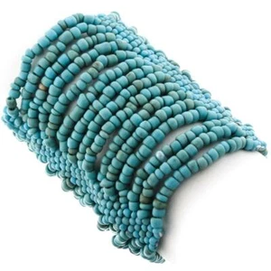 Luscious Handmade Turquoise Beads Cascading Bracelet - Picture 1 of 2