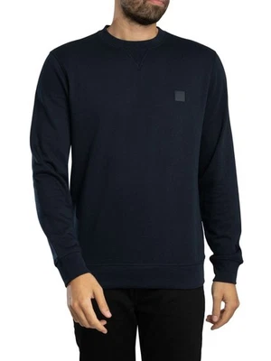 BOSS Men's Westart Logo Sweatshirt, Blue - Image 1 of 4