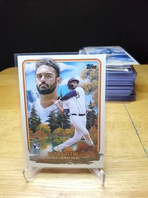 2023 Topps x Bob Ross: The Joy of Baseball #BT-12 Riley Greene Budding Talents - Image 1 of 2