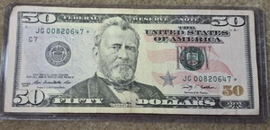 $50 DOLLAR BILL US BILL STAR NOTE, SERIES 2009, *JG 00820647 - Picture 1 of 2