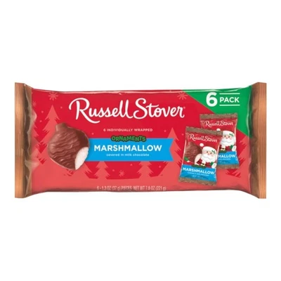 Russell Stover Leche Chocolate Malvavisco Santa Paquete de 6, 6 oz. barra Foto 1 de 2