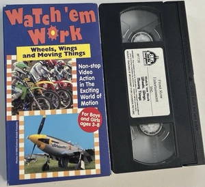 Watch 'em Work - Wheels, Wings And Moving Things VHS 2000 Vintage Pre-Owned - Picture 1 of 2