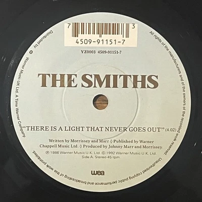The Smiths There Is A Light That Never Goes Out 1992 wea Press Rare Vinyl Record - Image 1 of 4