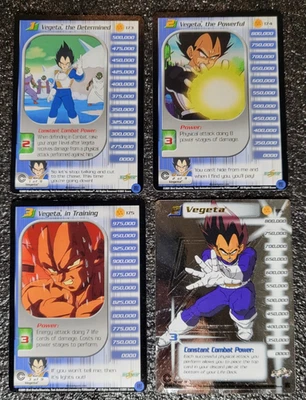 Limited Vegeta Trunks Saga Starter Set Personality Lv1-3 HT DBZ CCG Score Cards - Image 1 of 2
