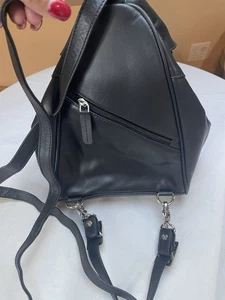 Visconti London Rucksack Handtasche Leder Schwarz Neu - Bild 1 von 4