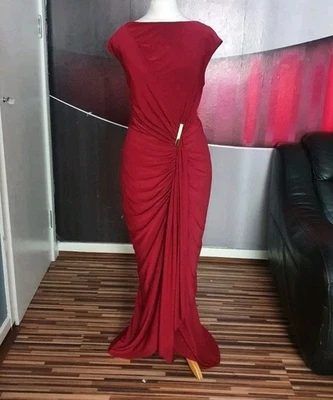 GORGEOUS PHASE EIGHT "DONNA" RED JERSEY LONG EVENING DRESS SIZE 10 - Image 1 of 4