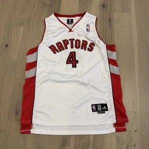 Adidas NBA Chris Bosh 4 Toronto Raptors white home Jersey Size 50 Made In Korea - Picture 1 of 13