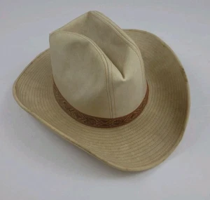 Cappello da cowboy Levi's vintage modello orlo USA anni 80 raro adatto L/XL indossato usato sporco* - Foto 1 di 10