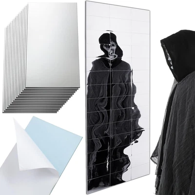 48 Pcs Fun House Carnival Mirror Over 4 Feet Circus Props Funhouse Self Adhesive - Image 1 of 4