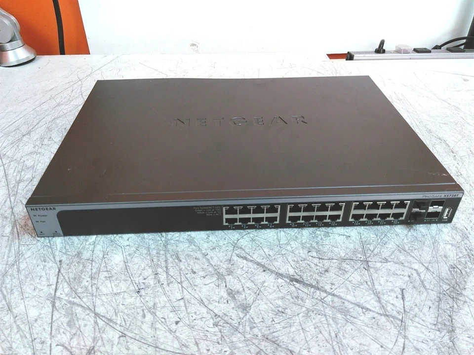Dented Netgear ProSafe XS728T 28-Port 10-Gigabit L2+ Smart Switch Factory Reset - Image 1 of 4