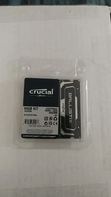 Crucial Ballistix 64GB (32GB x2) DDR4-3200 SoDIMM BL32G32C16S4B Laptop RAM - Image 1 of 2