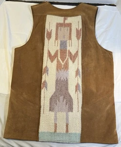 Chaleco de Cuero Mex Ceremonial Vintage Golden Collect Pioneer Wear YEI Talla 10 - Imagen 1 de 18