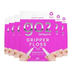 GO2 Dentagenie Gripper Smooth Floss Tape – Gentle, Minty, Earth Lovin’ 60‑Pack ( - Bild 1 von 4