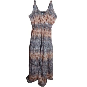 Mlle Gabrielle Vintage Y2K Sparkle Spaghetti Strap Fairycore Maxi Dress Large - Picture 1 of 11