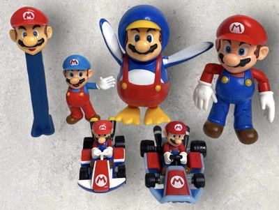 Lote de 5 figuras de acción Nintendo Super Mario Jakks Pacific Mario Hot Wheels Pez Foto 1 de 4
