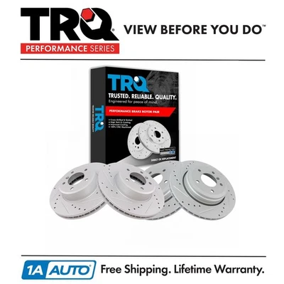 Front and Rear Brake Rotors Set For 2004-2007 BMW 525i 2008-2010 528i 530i - Image 1 of 4