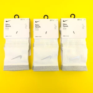 3er-Pack Nike Spark gepolsterte Knöchel-Laufsocken Größe Medium 8-9,5 Herren weiß - Bild 1 von 6