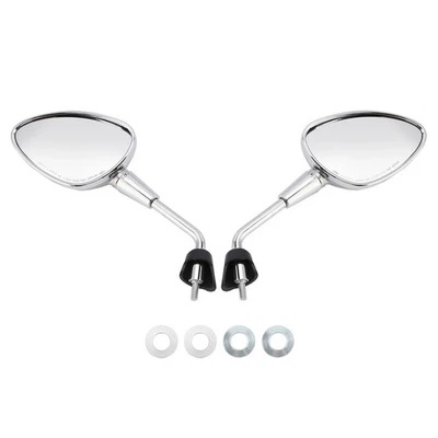 Chrome Mirror Set Shorty For Vespa GTS 125 300 HPE Sprint Primavera 50 125 150 - Image 1 of 4