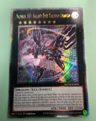 Yugioh Number 107: Galaxy-Eyes Tachyon Dragon New NMint QCR Fast Ship - Image 1 of 3