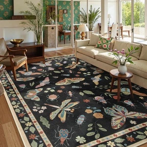 Insect 5x7 Area Rugs for Living Room, Soft Washable Rugs for Bedroom Ultra-Th... - Picture 1 of 7