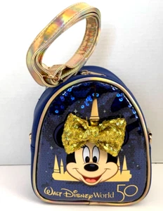 Walt Disney World 50th Anniversary Minnie Mouse Backpack Crossbody Mini Size NWT - Picture 1 of 9