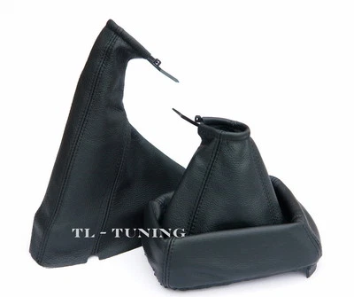 Adecuado para OPEL VECTRA A año 1988-1995 bolsa de cambio + bolsa de freno de mano cuero NEGRO