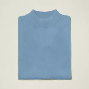 NEW Mens Inserch Mock Neck Sweater Fall Winter Soft Knit Regular Fit Sky Blue - Picture 1 of 1