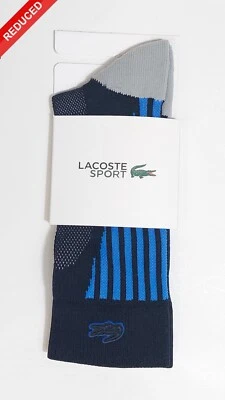 CALCETINES DEPORTIVOS LACOSTE NEGRO CONTRASTE AZUL RAYAS TALLA UK 5,5-8,5 PRECIO DE VENTA SUGERIDO POR EL FABRICANTE 21 £ Foto 1 de 4