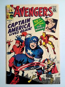 THE AVENGERS #4 Marvel Silver Age Perfetto (VF+) Golden Record 1966 Rarissimo! 