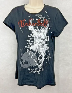 Camiseta Disney Tinker Bell n Skull S/S Negra Junior XL-19 Se adapta a mujeres pequeñas - Imagen 1 de 8