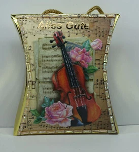 Hecho a mano, embalaje de regalo, cumpleaños, violín, caja, dinero, cupón, joyas - Imagen 1 de 2
