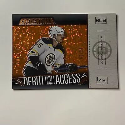 2023-24 Credentials Debut Ticket Access Orange # /99 #142 Joona Koppanen - Image 1 of 3