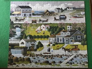 Charles Wysocki Americana Crickethawk Harbor - 2003 - Complete 1000 Piece - Picture 1 of 2