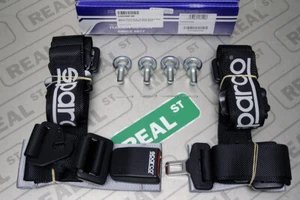 Sparco 4 Point Snap-In Street Harness Seat Belt 2in Lap & Shoulder Straps Black - Picture 1 of 9