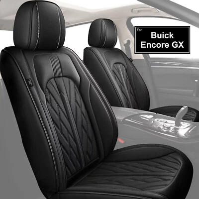 For Buick Encore GX 2020-2025 Car Accessories 5-Seat Covers Fuax Leather Black — 第 1/4 张图片