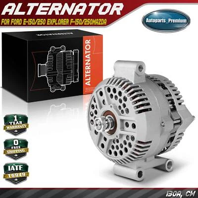Alternator for Ford  E-150/250 Explorer F-150/250 Mazda B4000 130 Amp 12Volt CW - Image 1 of 4