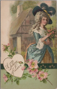 Postal San Valentín sin firmar Winsch Back Token of Love 1910 - Imagen 1 de 2