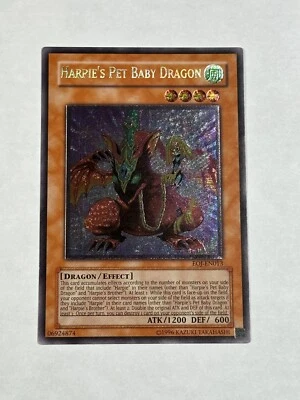 YUGIOH Harpie's Pet Baby Dragon EOJ-EN013 Ultimate Rare EURO ERROR SECRET NAME? - Image 1 of 4