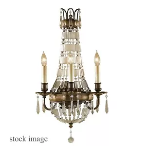 Murray Feiss Bellini Wall Light Antique Bronze Quartz Crystal WB1445OBZ/BRB - Picture 1 of 4